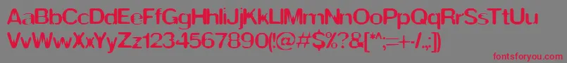 Thwart Font – Red Fonts on Gray Background