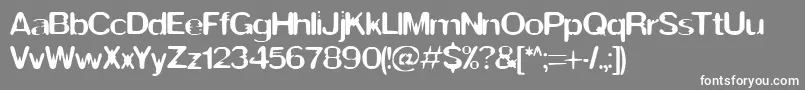 Thwart Font – White Fonts on Gray Background