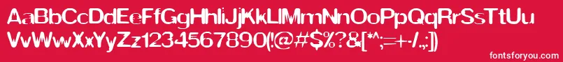 Thwart Font – White Fonts on Red Background