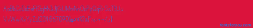 SimplePrint Font – Blue Fonts on Red Background