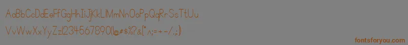 SimplePrint Font – Brown Fonts on Gray Background