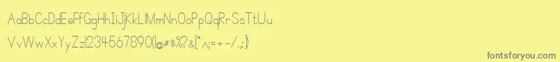 Więcej informacji o czcionce SimplePrint Czcionka SimplePrint – szare czcionki na żółtym tle