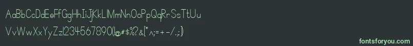 Шрифт SimplePrint – зелёные шрифты на чёрном фоне