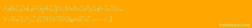 SimplePrint Font – Green Fonts on Orange Background