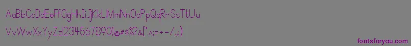 SimplePrint Font – Purple Fonts on Gray Background