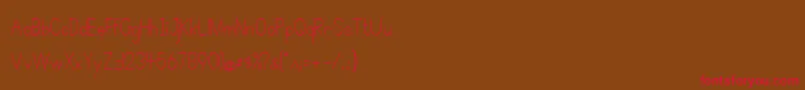 SimplePrint Font – Red Fonts on Brown Background