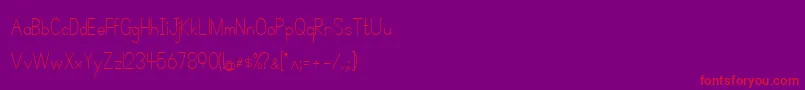 SimplePrint Font – Red Fonts on Purple Background