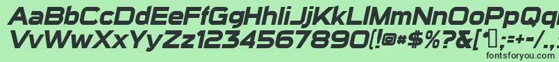 SuiGenerisBoldItalic Font – Black Fonts on Green Background