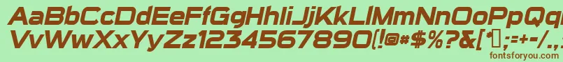 SuiGenerisBoldItalic Font – Brown Fonts on Green Background