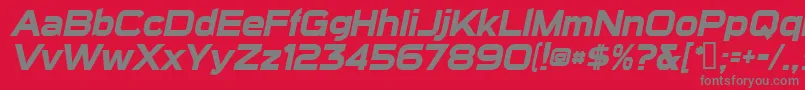 SuiGenerisBoldItalic Font – Gray Fonts on Red Background