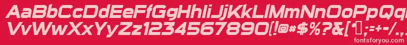 SuiGenerisBoldItalic Font – Pink Fonts on Red Background
