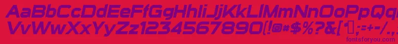 SuiGenerisBoldItalic Font – Purple Fonts on Red Background