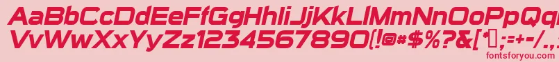SuiGenerisBoldItalic Font – Red Fonts on Pink Background