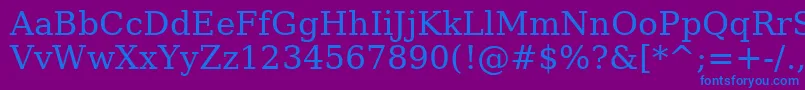 フォントAeShado – 紫色の背景に青い文字