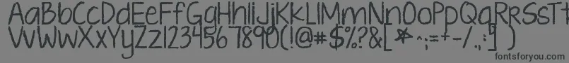 Kgtenthousandreasons-Schriftart – Schwarze Schriften auf grauem Hintergrund