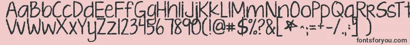 Kgtenthousandreasons Font – Black Fonts on Pink Background