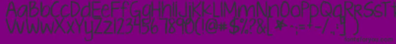 Kgtenthousandreasons Font – Black Fonts on Purple Background