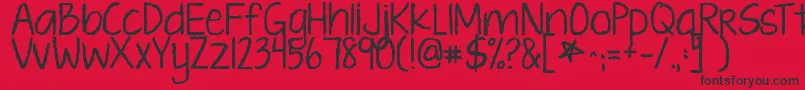Kgtenthousandreasons Font – Black Fonts on Red Background