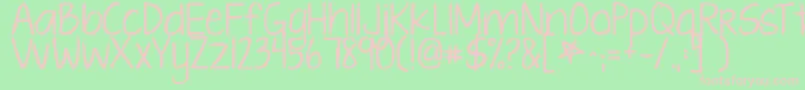 Kgtenthousandreasons-Schriftart – Rosa Schriften auf grünem Hintergrund