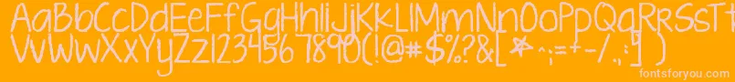 Kgtenthousandreasons Font – Pink Fonts on Orange Background