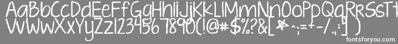 Kgtenthousandreasons Font – White Fonts on Gray Background