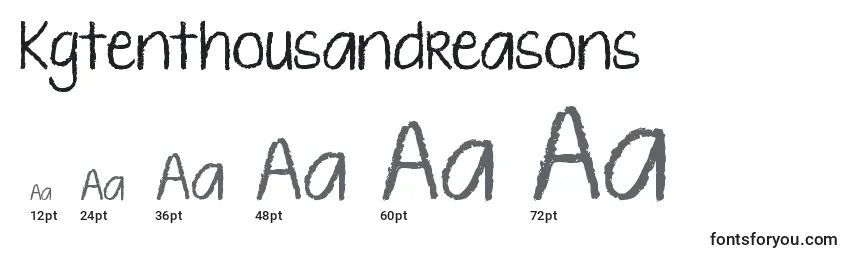 Kgtenthousandreasons Font Sizes