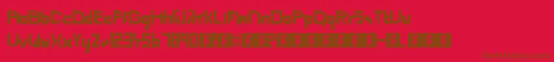 CuttingEdgeLightspeed Font – Brown Fonts on Red Background