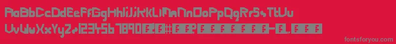 CuttingEdgeLightspeed Font – Gray Fonts on Red Background