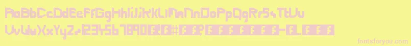 CuttingEdgeLightspeed Font – Pink Fonts on Yellow Background