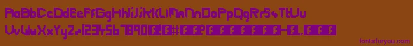 CuttingEdgeLightspeed Font – Purple Fonts on Brown Background