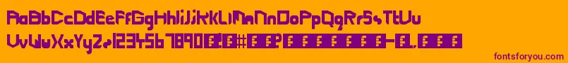 Шрифт CuttingEdgeLightspeed – фиолетовые шрифты на оранжевом фоне