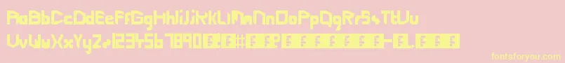 CuttingEdgeLightspeed Font – Yellow Fonts on Pink Background