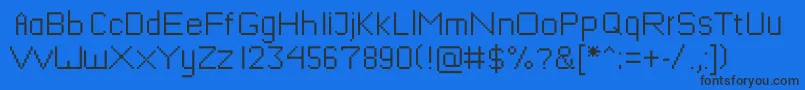Fonte Mushroomfont – fontes pretas em um fundo azul