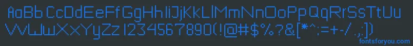 Mushroomfont Font – Blue Fonts on Black Background