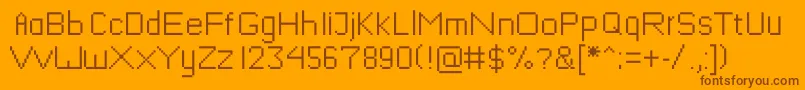 Шрифт Mushroomfont – коричневые шрифты на оранжевом фоне