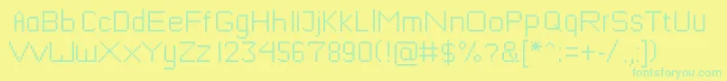 Mushroomfont Font – Green Fonts on Yellow Background