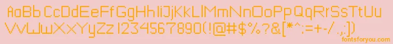 Mushroomfont Font – Orange Fonts on Pink Background