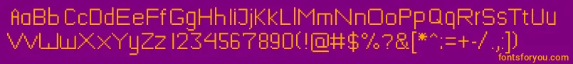Mushroomfont Font – Orange Fonts on Purple Background