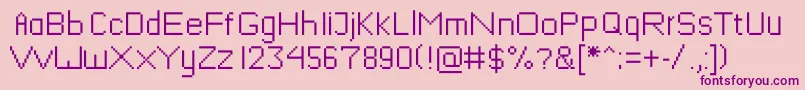 Mushroomfont-fontti – violetit fontit vaaleanpunaisella taustalla