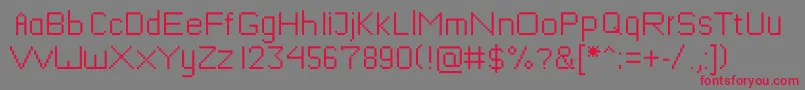 Mushroomfont Font – Red Fonts on Gray Background