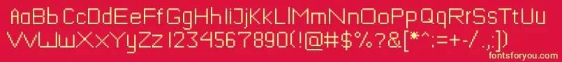 Mushroomfont Font – Yellow Fonts on Red Background