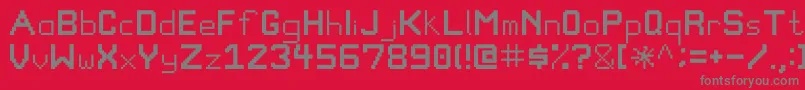 Pixelgamefont Font – Gray Fonts on Red Background