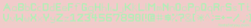 Pixelgamefont Font – Green Fonts on Pink Background