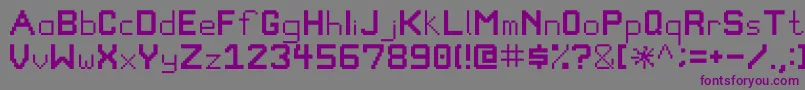 フォントPixelgamefont – 紫色のフォント、灰色の背景