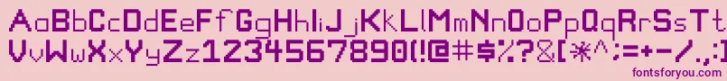 Pixelgamefont Font – Purple Fonts on Pink Background