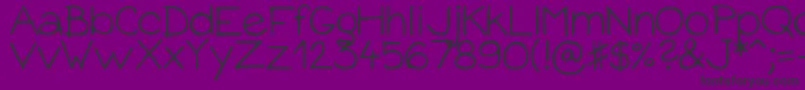 DjbBabyBump-Schriftart – Schwarze Schriften auf violettem Hintergrund