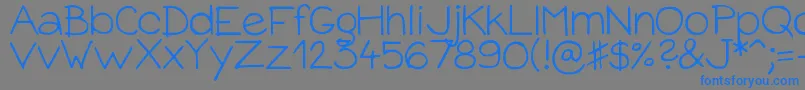 DjbBabyBump Font – Blue Fonts on Gray Background