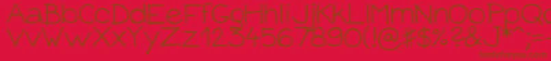DjbBabyBump Font – Brown Fonts on Red Background