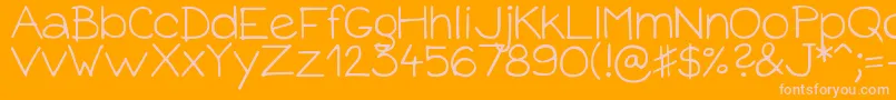 DjbBabyBump Font – Pink Fonts on Orange Background