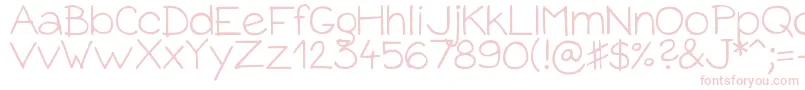 DjbBabyBump Font – Pink Fonts on White Background